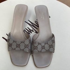 Gucci slip on mini heels